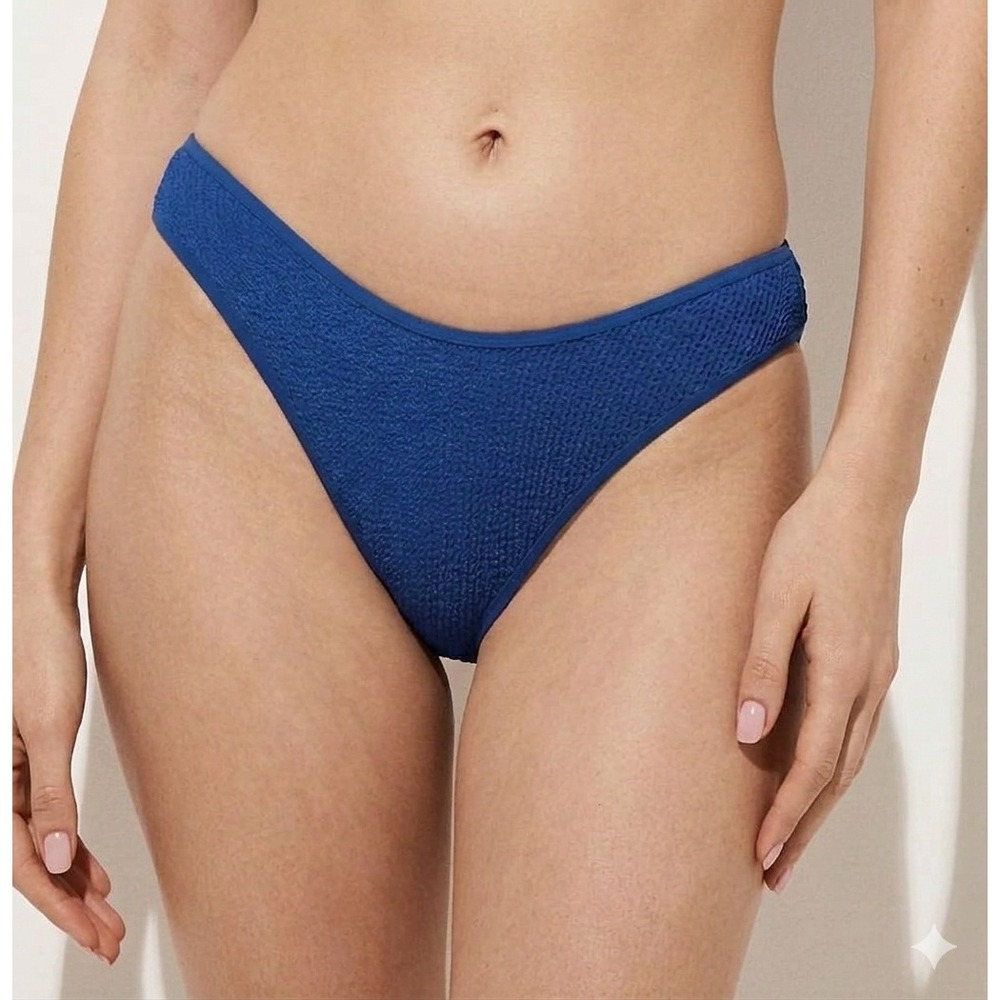 J.Crew Bikini Bottoms Womens Size XS Sunny Scrunchie Radiant Cobalt Blue NWT